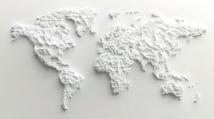 3D Relief Map of the World