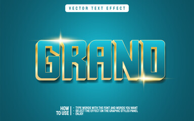 Editable grand gold text effect