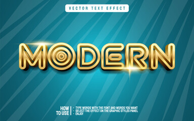 Editable modern gold text effect