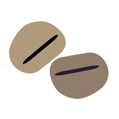 2つのコーヒー豆　グラフィック素材 
