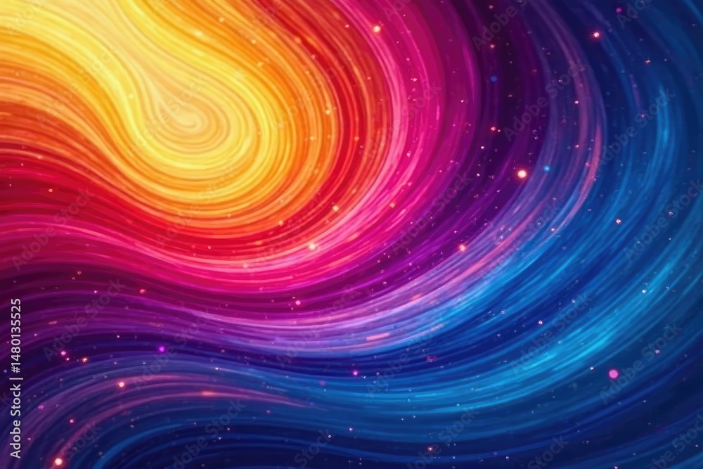 Canvas Prints abstract swirling background, vibrant colors, dynamic motion ideal for design projects needing a cap