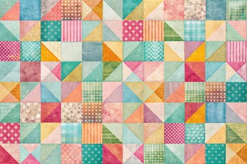 Minimalist Patchwork Textile Background for Branding - Artistic Geometric Pattern