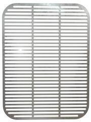 Rounded Rectangle Grill: A 3D illustration of a rectangular BBQ grate featuring soft, rounded edges for a modern design.