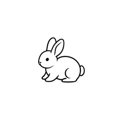 Obraz premium Rabbit icon with adorable animal design