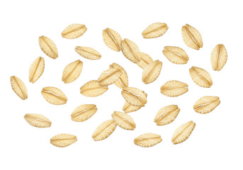 Obraz premium Flying oat flakes cut out