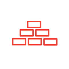 outline of the bricks