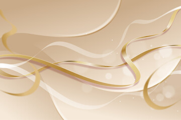 Creative New Best Realistic Luxury Ribbon Background Design 2025
