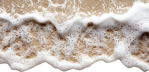 Coastal Waves on Sandy Beach