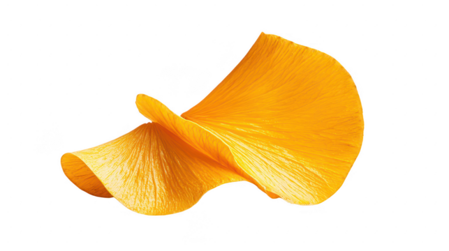 Abstract Glittering Orange Swirl on Transparent Background