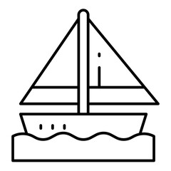 Sailboat line icon