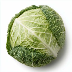 Fresh cabbage isolated on white background,healthy eating concept.