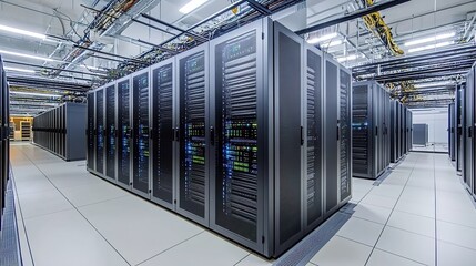 Data Center with Server Racks