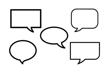 Speech bubbles vector set communication dialog design