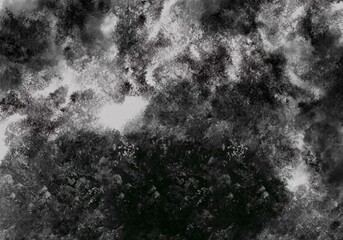 Black Hand Painted Abstract Watercolour Background