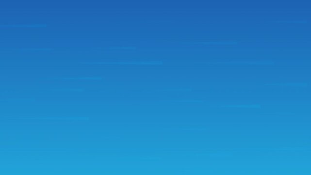 Loop of an animated background of a blue sky with lines giving an impression of speed of horizontal scrolling (landscape)