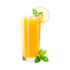 Fototapeta premium Refreshing pear juice with mint garnish.