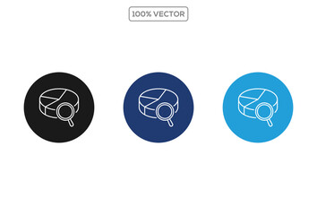 Analysis Line Icons. Containing analysis, infographic, analytics, balance, charts, report. icon vector illustration 33