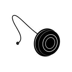 classic yo yo with string extended on white 