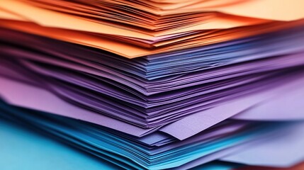 Stack of Colorful Papers