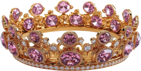 Exquisite Pink Diamond Crown Jewelry