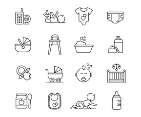 Baby Essentials A Collection of Icons