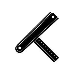 folding ruler with brass joints on white 