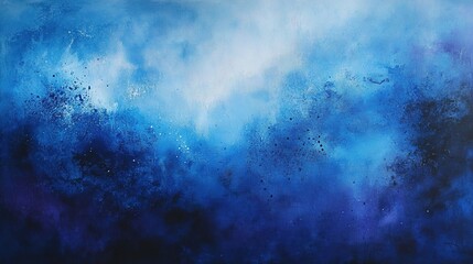 Obraz premium Abstract Blue and White Nebula-like Painting