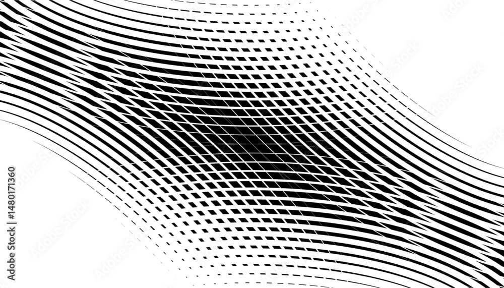 Poster black and white abstract transition pattern with dynamic effect for modern background and jersey des