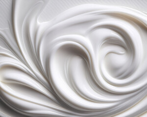 Obraz premium a white lotion, skincare cream, and cosmetic product texture