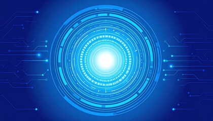 Futuristic Abstract Design with Circular Patterns and Light Effects