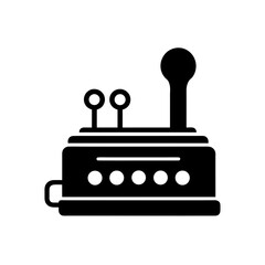 morse code key with contacts on white background  .svg