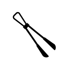 old fashioned ice tongs on white background  .svg