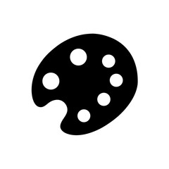 painter s palette with smudged colors on white 