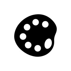 painter s palette with smudged colors on white 