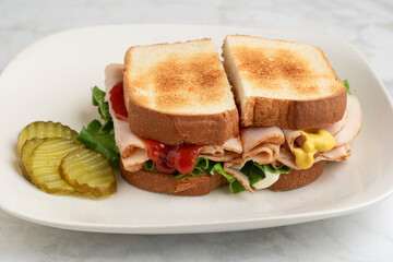 turkey sandwich with pickles