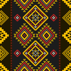Southwest Native seamless pattern ethnic tribal Aztec geometric Navajo Native American fabric colorful design vector for textile print