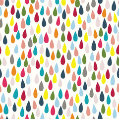 Childish scandinavian backdrop. Flat design. Hand drawn colored vector seamless pattern. Modern trendy illustration