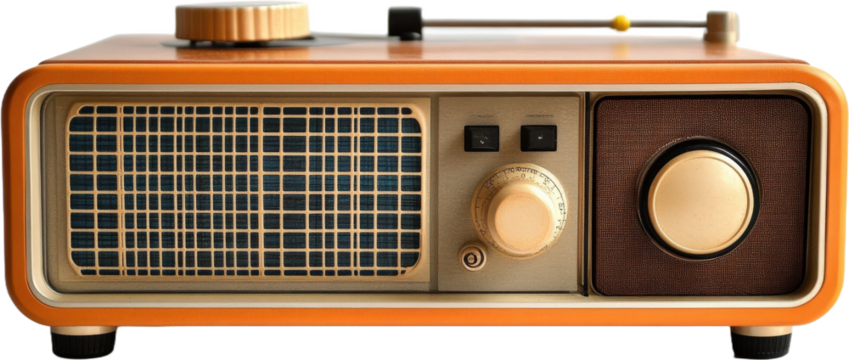 Retro Orange and Brown Radio