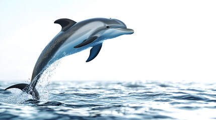 Fototapeta premium A dolphin is jumping out of the water