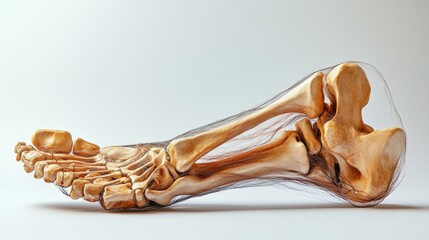 Anatomically Accurate Model of Human Foot Bones and Structure with Detailed Features for Educational Purposes
