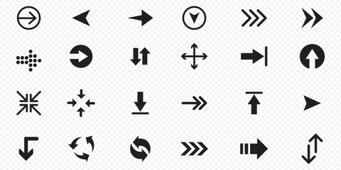 Arrow vector icon. Arrows collection. Arrows vector icon. Arrow icon. Set of big black vector arrows. 