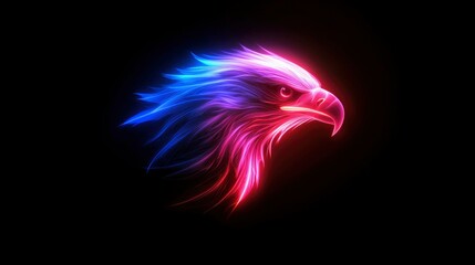 Neon eagle head profile