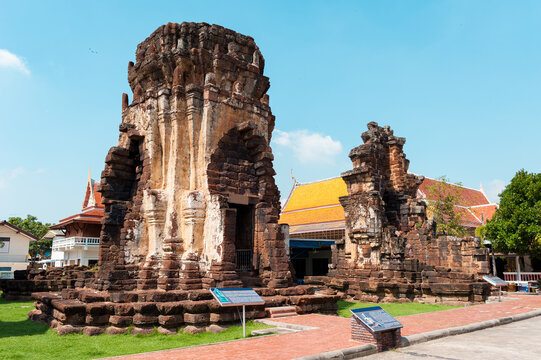 Ancient Site from the Reign of King Jayavarman VII at Wat Kamphaeng Laeng, Phetchaburi, Thailand