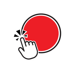 blank button on white background	