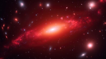 Cosmic red galaxy cluster