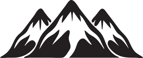Mountain Silhouette Vector Art  Minimal Landscape Illustration for Nature and Outdoor Design
