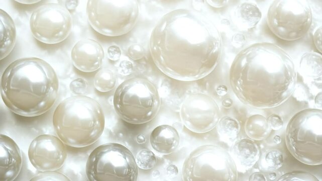 Elegant White Pearls Background Motion
