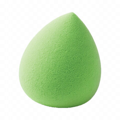 realistic smooth makeup sponge for blending cosmetics in different colour style isolated on transparent background