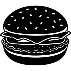 vector illustration of a hamburger