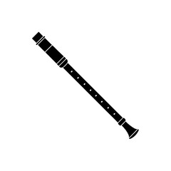 tin whistle with mouthpiece on white background  .svg